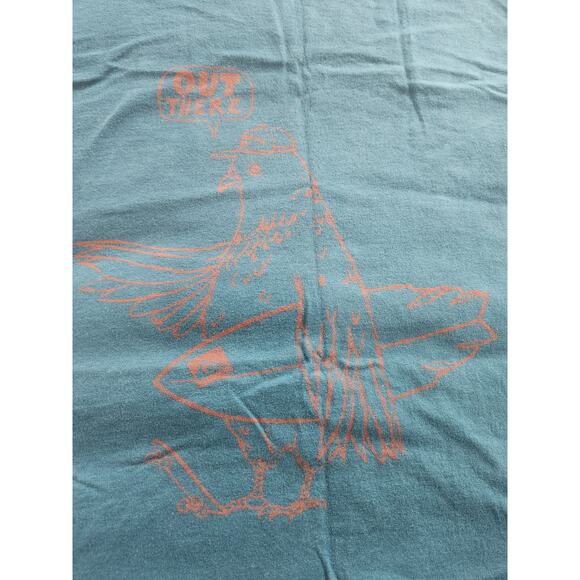 Quiksilver Men’s Surfer Bird Graphic Tee Size Small Blue T-Shirt Skate Surf - Picture 2 of 3